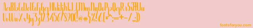 Bintanghu Font – Orange Fonts on Pink Background