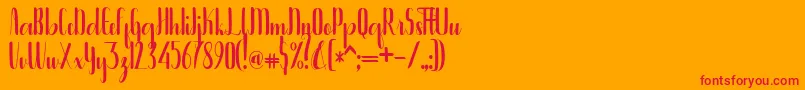 fuente Bintanghu – Fuentes Rojas Sobre Fondo Naranja