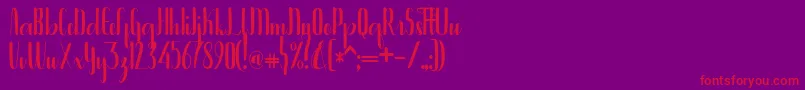 Bintanghu Font – Red Fonts on Purple Background