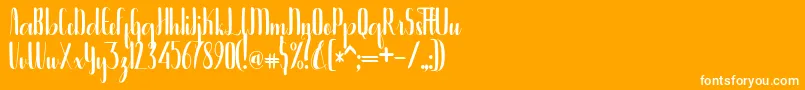 Bintanghu Font – White Fonts on Orange Background