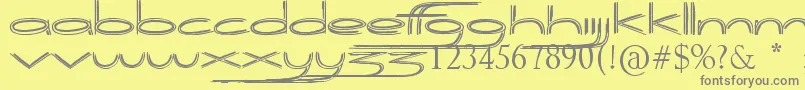 Biogalaxy Font – Gray Fonts on Yellow Background