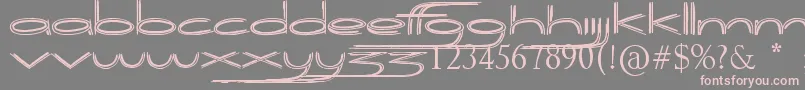 Czcionka Biogalaxy – różowe czcionki na szarym tle