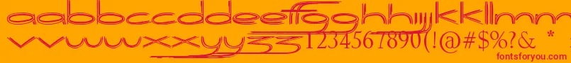 Biogalaxy Font – Red Fonts on Orange Background