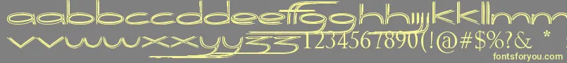 Biogalaxy Font – Yellow Fonts on Gray Background