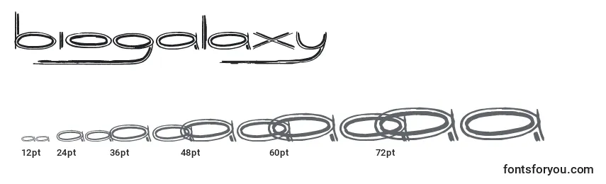 Размеры шрифта Biogalaxy (121326)