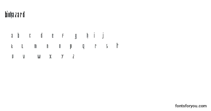 Шрифт Biohazard (121327) – алфавит, цифры, специальные символы