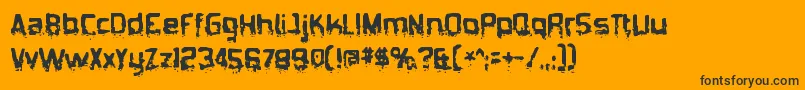 biometric joe Font – Black Fonts on Orange Background