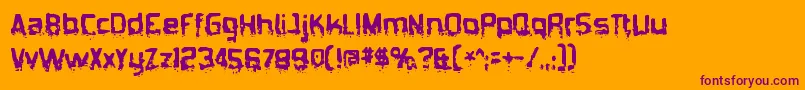 biometric joe Font – Purple Fonts on Orange Background