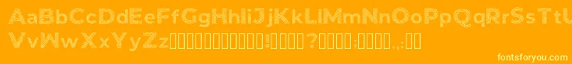 Biometro gothic Font – Yellow Fonts on Orange Background
