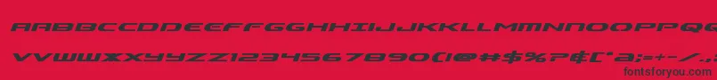 Fonte Alphamenboldital – fontes pretas em um fundo vermelho