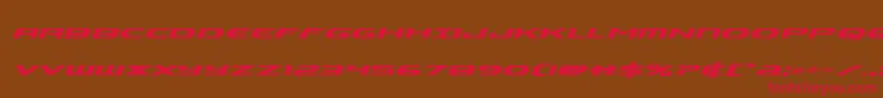 Alphamenboldital Font – Red Fonts on Brown Background