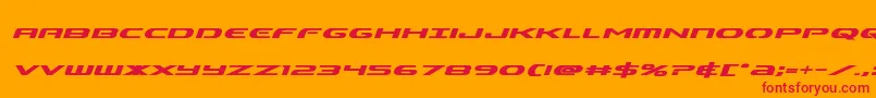 Alphamenboldital Font – Red Fonts on Orange Background