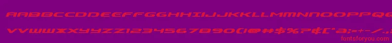 Alphamenboldital Font – Red Fonts on Purple Background