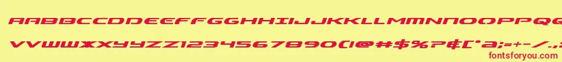 Alphamenboldital Font – Red Fonts on Yellow Background