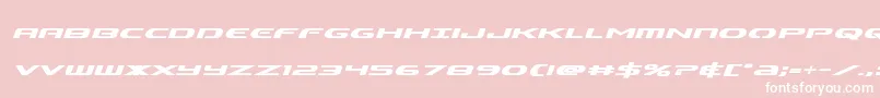 Alphamenboldital Font – White Fonts on Pink Background