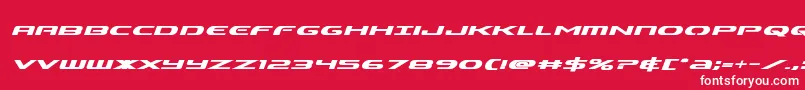 Alphamenboldital Font – White Fonts on Red Background