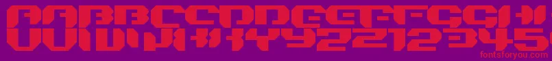 bionic Font – Red Fonts on Purple Background