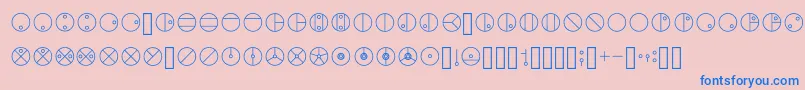 Bionicle Regular Font – Blue Fonts on Pink Background