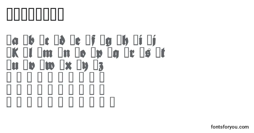 A fonte BIONIQUE (121332) – alfabeto, números, caracteres especiais