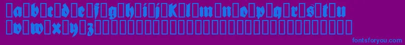 BIONIQUE Font – Blue Fonts on Purple Background