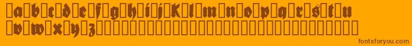 BIONIQUE Font – Brown Fonts on Orange Background