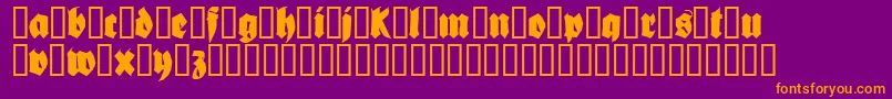 BIONIQUE Font – Orange Fonts on Purple Background