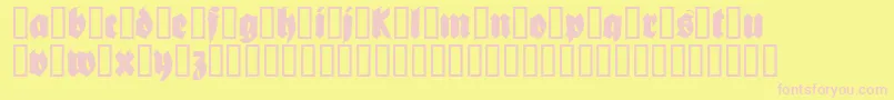 BIONIQUE Font – Pink Fonts on Yellow Background