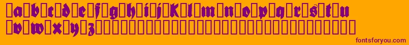 BIONIQUE Font – Purple Fonts on Orange Background