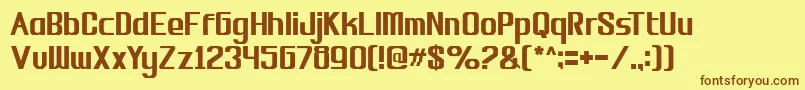 biosi Font – Brown Fonts on Yellow Background