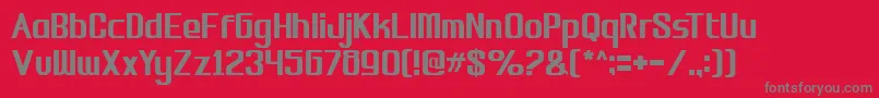 biosi Font – Gray Fonts on Red Background
