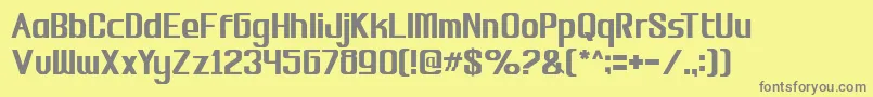 biosi Font – Gray Fonts on Yellow Background