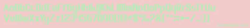 biosi Font – Green Fonts on Pink Background