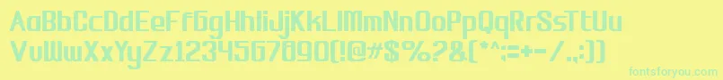 biosi Font – Green Fonts on Yellow Background