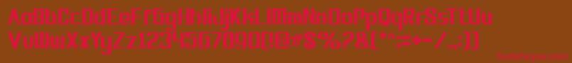 biosi Font – Red Fonts on Brown Background