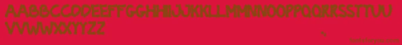 BIOTECH Regular Font – Brown Fonts on Red Background