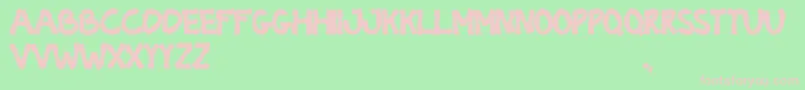 Czcionka BIOTECH Regular – różowe czcionki na zielonym tle