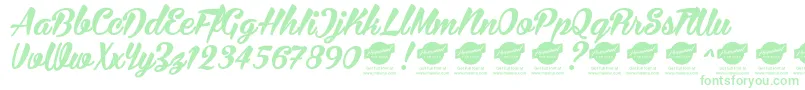 Bira PERSONAL USE ONLY Font – Green Fonts on White Background