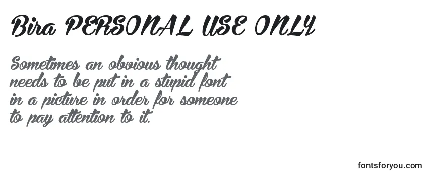 Bira PERSONAL USE ONLY Font
