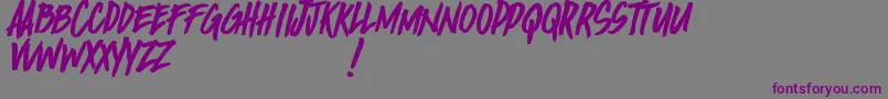 Шрифт Birada – фиолетовые шрифты на сером фоне