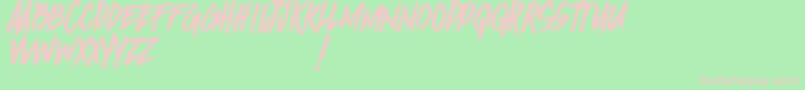 Birada Font – Pink Fonts on Green Background