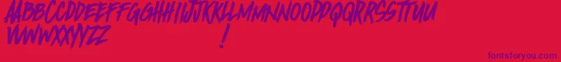 Birada Font – Purple Fonts on Red Background
