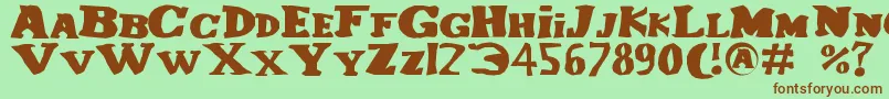 Le Font – Brown Fonts on Green Background