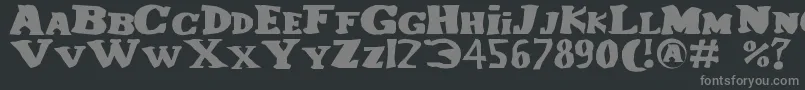 フォントLe – 黒い背景に灰色の文字