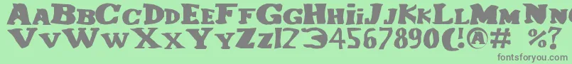 Le Font – Gray Fonts on Green Background