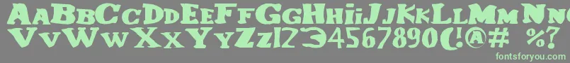 Le Font – Green Fonts on Gray Background