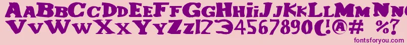 Le Font – Purple Fonts on Pink Background