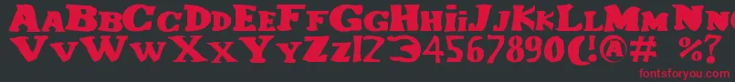 Le Font – Red Fonts on Black Background