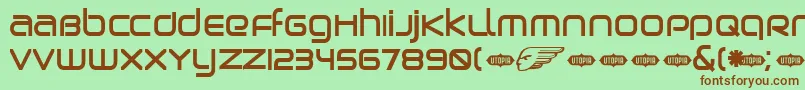 BIRDB    Font – Brown Fonts on Green Background