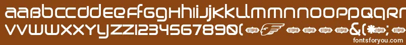 フォントBIRDB    – 茶色の背景に白い文字