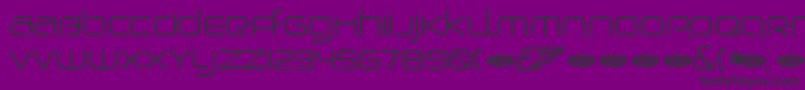 Шрифт BIRDL    – чёрные шрифты на фиолетовом фоне